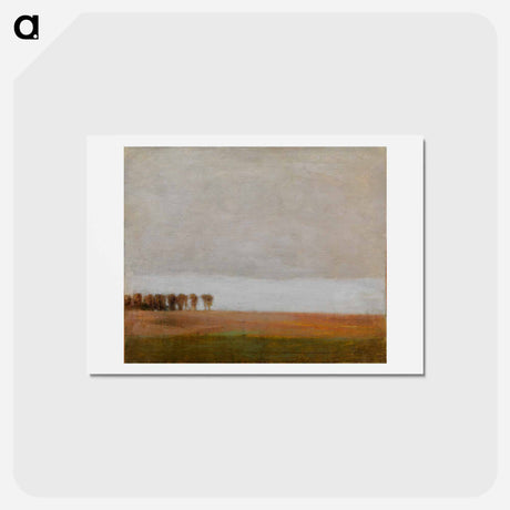 アートポストカード-View of Jægersborg Allé - ヴィルヘルム ハンマースホイ Postcard.