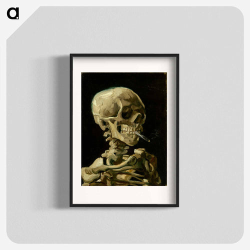Head of a skeleton with a burning cigarette - フィンセント ファン ゴッホ Poster.