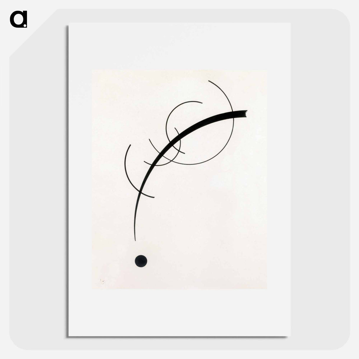 Free Curve to the Point: Accompanying Sound of Geometric Curves - Wassily Kandinsky Poster.