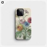 Boeket bloemen in de hals van een groene vaas - ウィレム ヴァン リーン Phone Case.