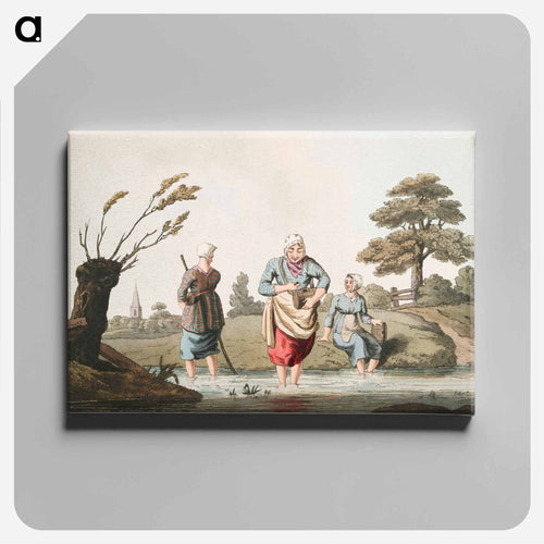 Illustration of leech finders - 19世紀のヨークシャー Canvas.