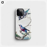 Two birds: a blue jay and a purple-breasted cotinga - アールト シューマン Phone Case.