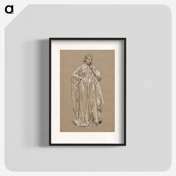Draped Model - アルバート ジョセフ ムーア Poster.