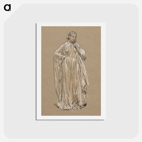 Draped Model - アルバート ジョセフ ムーア Postcard.