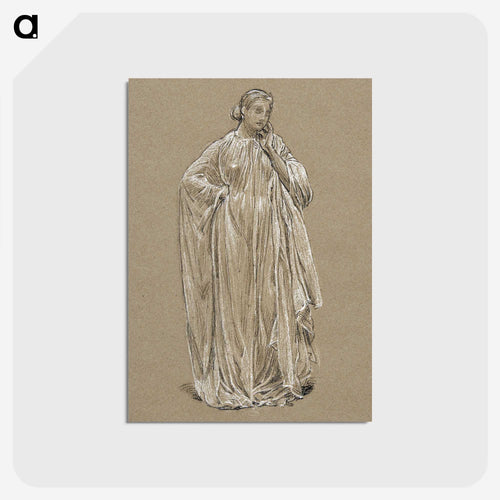 Draped Model - アルバート ジョセフ ムーア Postcard.