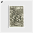 アートポストカード-The Abduction of Proserpine on a Unicorn - アルブレヒト デューラー Postcard.