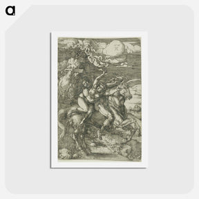アートポストカード-The Abduction of Proserpine on a Unicorn - アルブレヒト デューラー Postcard.