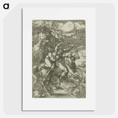 アートポスター-The Abduction of Proserpine on a Unicorn - アルブレヒト デューラー Poster.