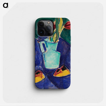 Tulips in a Green Vase - アルフレッド ヘンリー マウラー Phone Case.