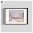 アートポスター-Rue Eugène Moussoir at Moret: Winter - アルフレッド シスレー Poster.