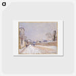 アートポストカード-Rue Eugène Moussoir at Moret: Winter - アルフレッド シスレー Postcard.