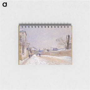 アートメモ帳-Rue Eugène Moussoir at Moret: Winter - アルフレッド シスレー Memo.