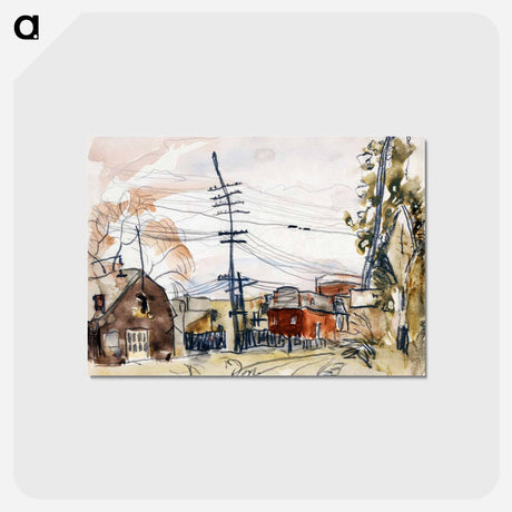 アートポストカード-Fall Brook Railroad - アーサー ダヴ Postcard.