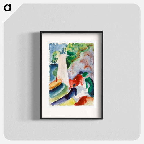 Picnic on the Beach (Picnic after Sailing) - August Macke Poster.