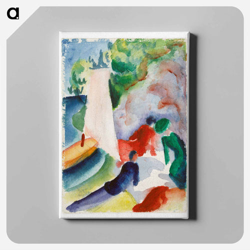 Picnic on the Beach (Picnic after Sailing) - August Macke Canvas.
