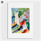 Picnic on the Beach (Picnic after Sailing) - オーガスト マッケ Poster.