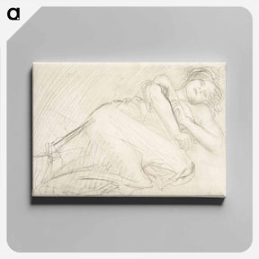 アートパネル-Sleeping woman. The Abandoned - オーギュスト ロダン Canvas.