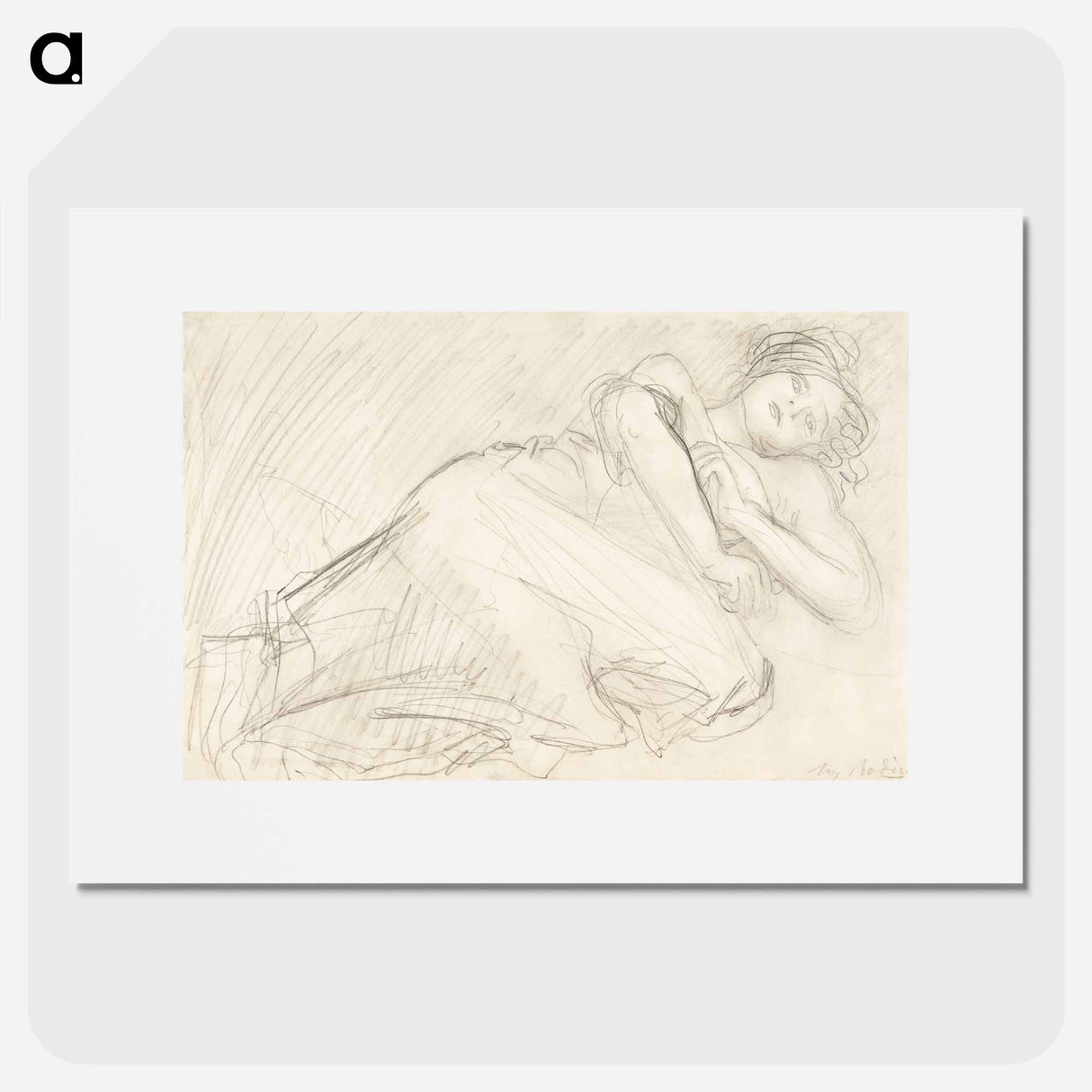 Sleeping woman. The Abandoned - Auguste Rodin Poster.