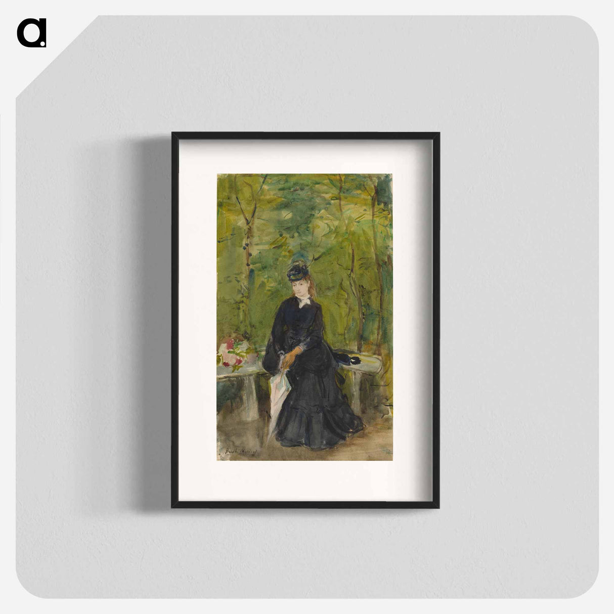 アートポスター-The Artist's Sister Edma Seated in a Park
 - ベルト モリゾ Poster.