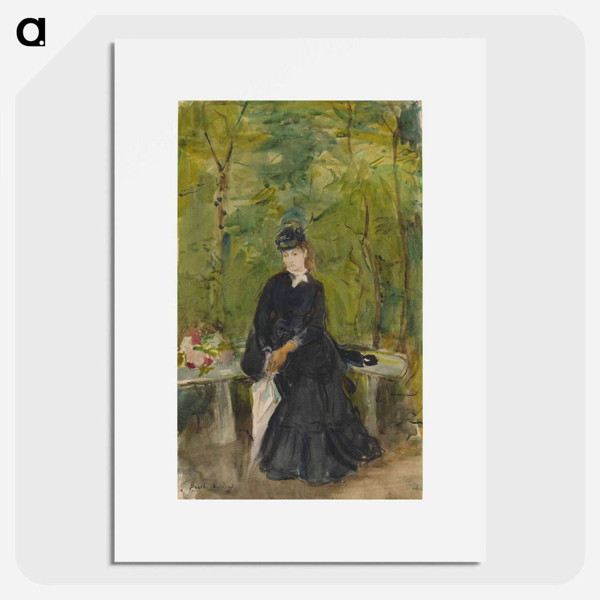 The Artist's Sister Edma Seated in a Park
 - ベルト モリゾ Poster.