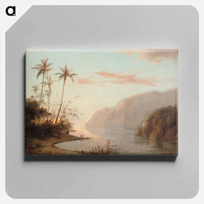 アートパネル-A Creek in St. Thomas - カミーユ ピサロ Canvas.