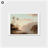 アートポストカード-A Creek in St. Thomas - カミーユ ピサロ Postcard.