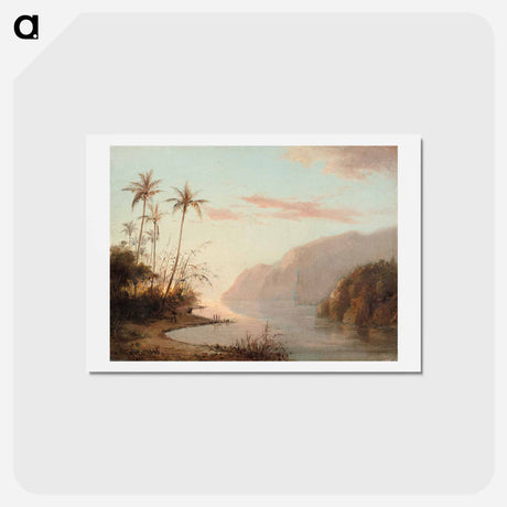 アートポストカード-A Creek in St. Thomas - カミーユ ピサロ Postcard.