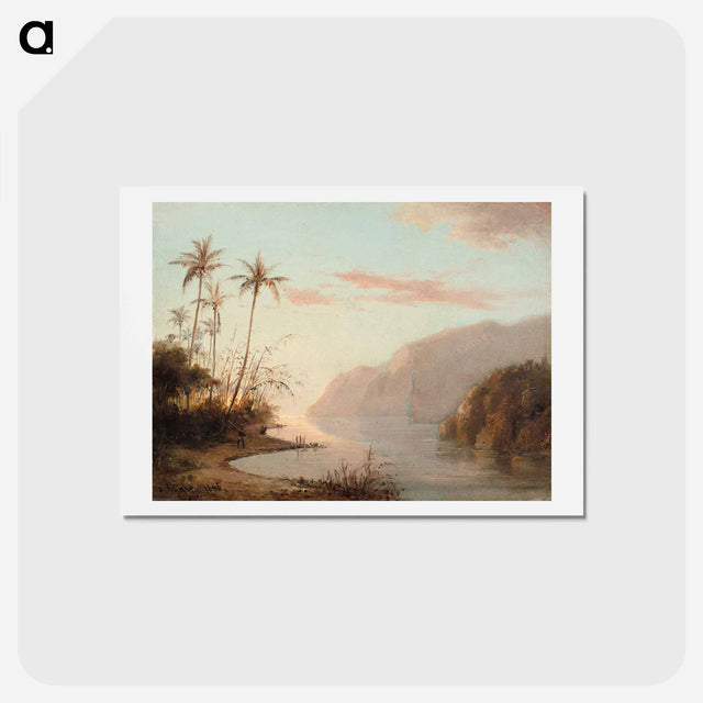 アートポストカード-A Creek in St. Thomas - カミーユ ピサロ Postcard.
