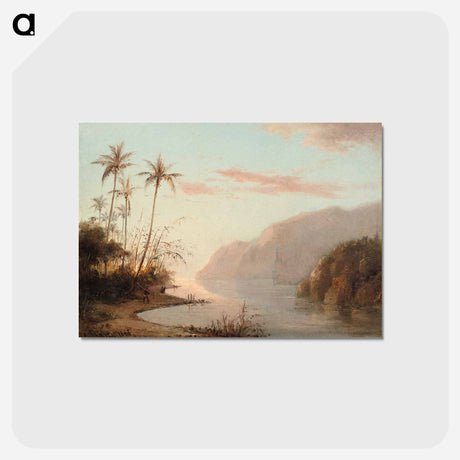 アートポストカード-A Creek in St. Thomas - カミーユ ピサロ Postcard.
