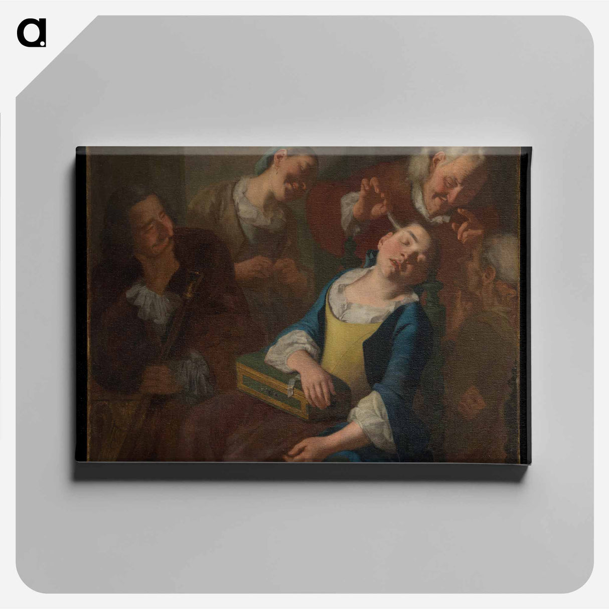 Teasing a Sleeping Girl - Caravaggio Canvas.