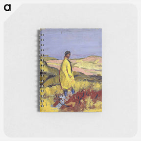 アートメモ帳-Man Standing On Dunes - チャールズ デムス Memo.