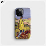 Man Standing On Dunes - Charles Demuth Phone Case.