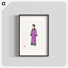 アートポスター-Woman in Purple Manchu Robe
 - 中国の衣装 Poster.