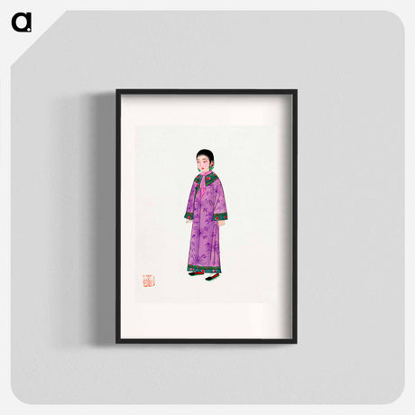 アートポスター-Woman in Purple Manchu Robe
 - 中国の衣装 Poster.