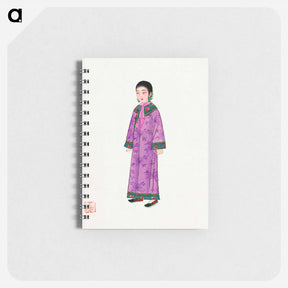 アートメモ帳-Woman in Purple Manchu Robe
 - 中国の衣装 Memo.
