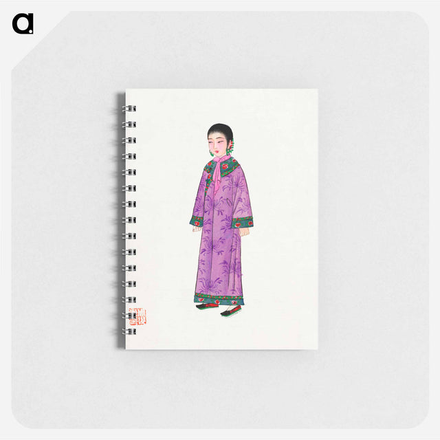 アートメモ帳-Woman in Purple Manchu Robe
 - 中国の衣装 Memo.