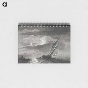 アートメモ帳-Seascape with Full Moon
 - コルネリス プロース ファン アムステル Memo.