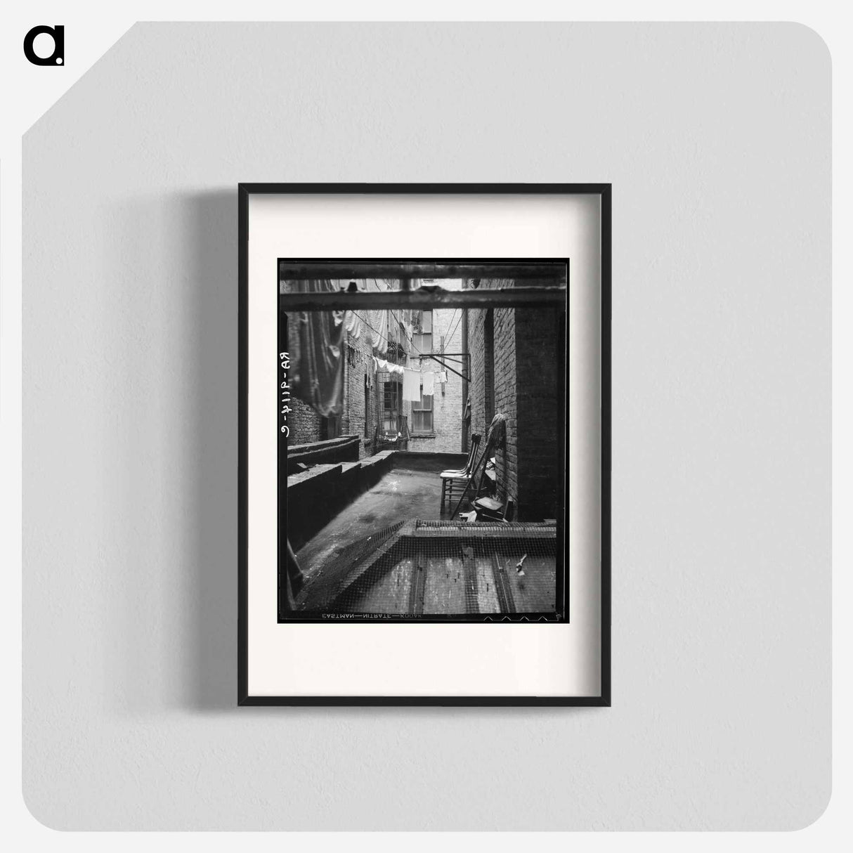 Out of rear window tenement dwelling of Mr. and Mrs. Jacob Solomon - Dorothea Lange Poster.