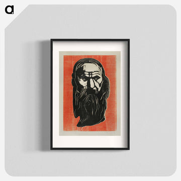 Head of an Old Man with Beard - Edvard Munch Poster.