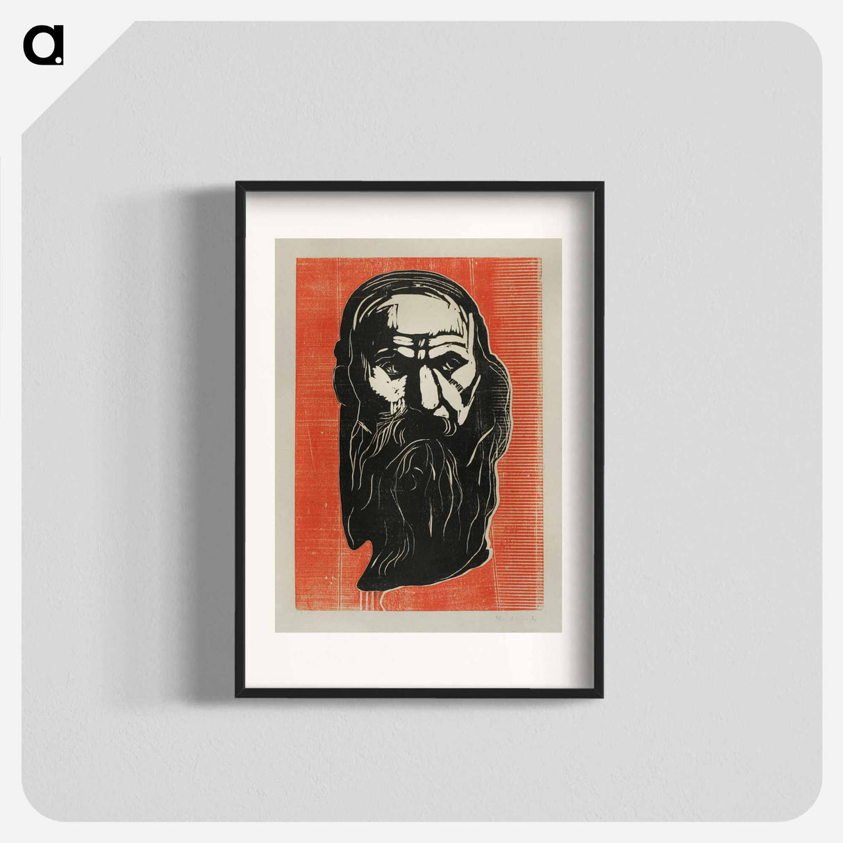 Head of an Old Man with Beard - エドヴァルド ムンク Poster.