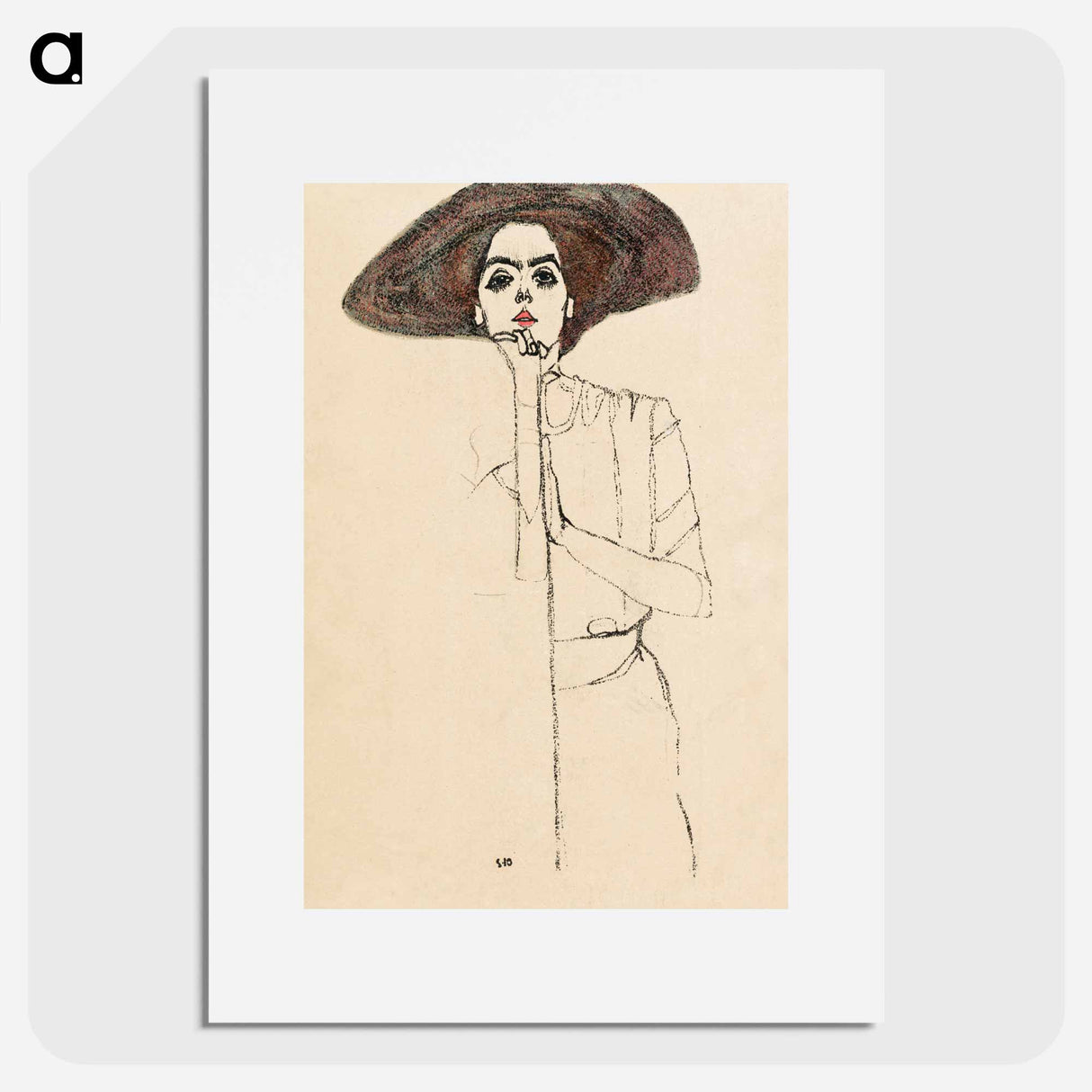 Portrait of a Woman - Egon Schiele Poster.