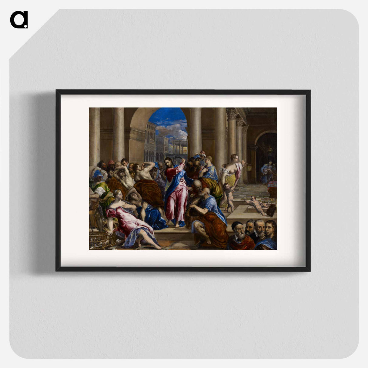 Christ Driving the Money Changers from the Temple - エル グレコ Poster.