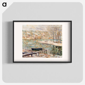 River Scene-Boat and Trees - アーネスト ローソン Poster.