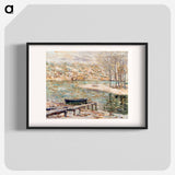 River Scene-Boat and Trees - アーネスト ローソン Poster.