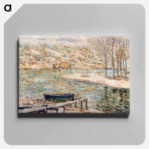 River Scene-Boat and Trees - アーネスト ローソン Canvas.