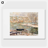 River Scene-Boat and Trees - アーネスト ローソン Poster.