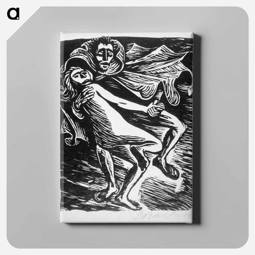 Faust, dancing with the young witch - Ernst Heinrich Barlach Canvas.