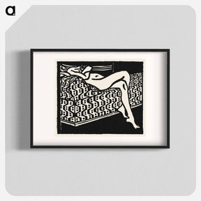 アートポスター-Nude Girl Lying on a Sofa - エルンスト ルートヴィヒ キルヒナー Poster.