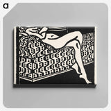 アートパネル-Nude Girl Lying on a Sofa - エルンスト ルートヴィヒ キルヒナー Canvas.