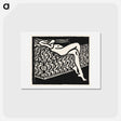 アートポストカード-Nude Girl Lying on a Sofa - エルンスト ルートヴィヒ キルヒナー Postcard.